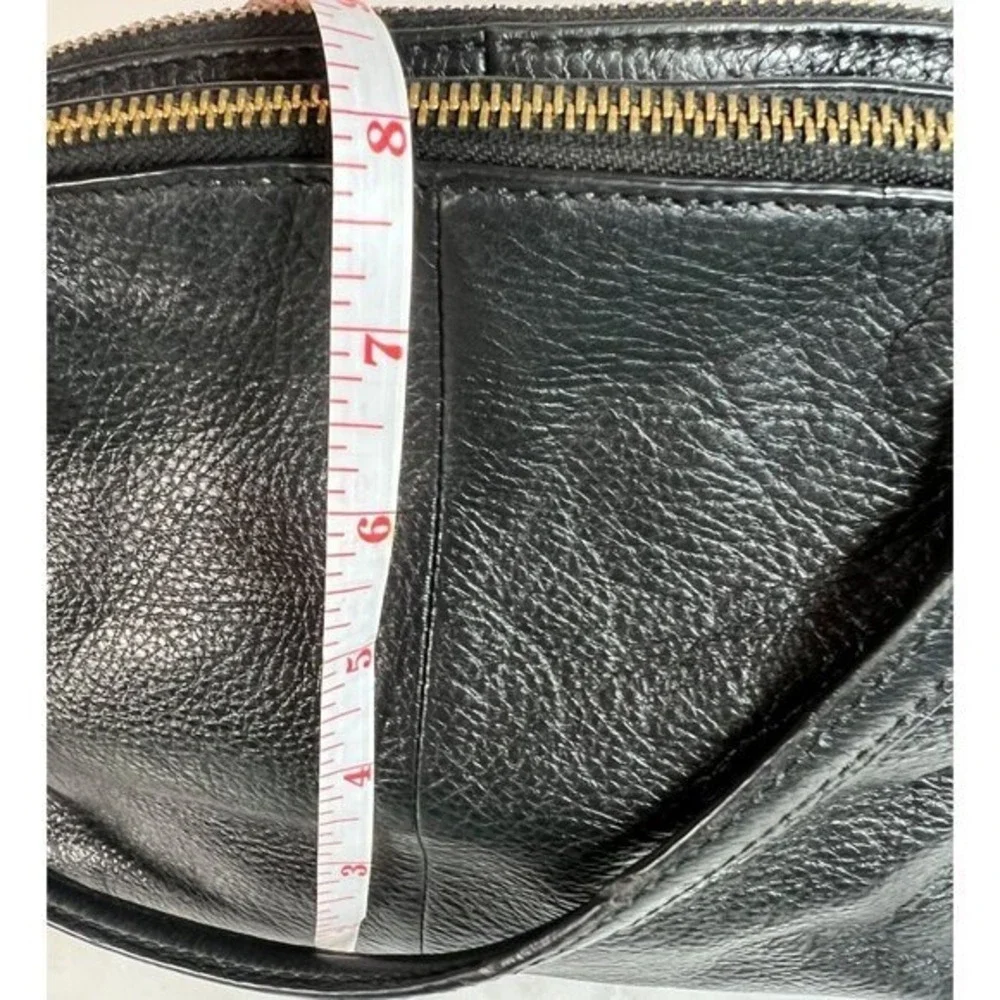 Coach Madison Black Leather Double‎ Zip Satchel Cross Body Bag Purse 2014